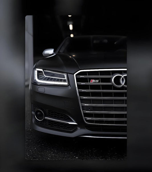 Audi S8 Glowing Car Wall Decor – Custom LED Neon Art - 737Magic