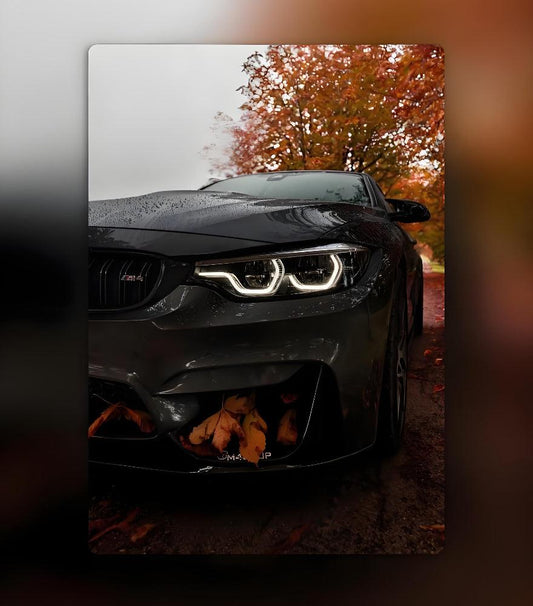 BMW M4 Black Glowing Car Wall Decor – Custom LED Neon Art - 737Magic