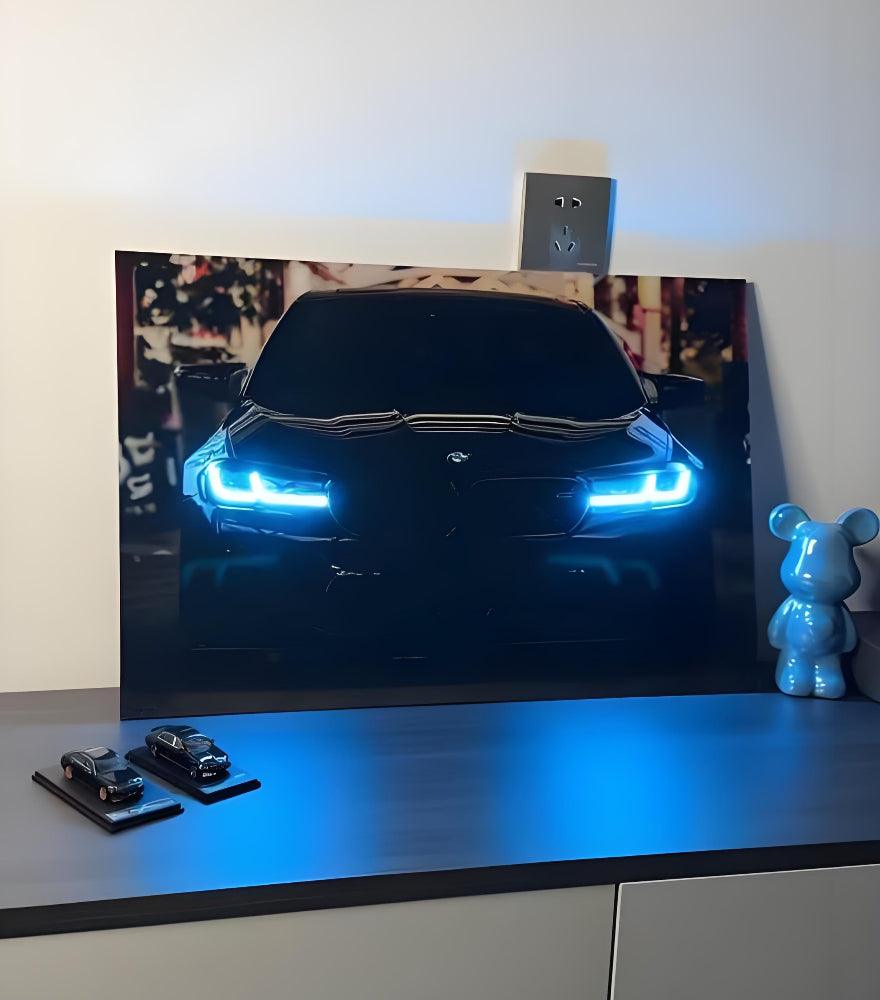 BMW M4 Black Shadow Glowing Car Wall Decor – Custom LED Neon Decor - 737Magic