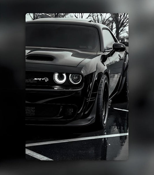 Dodge Challenger SRT Glowing Car Wall Decor – Custom LED Neon Art - 737Magic