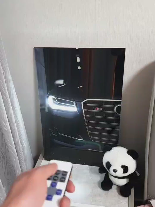 Audi S8 'Stealth Rocket' 3D LED Wall Art-737Magic